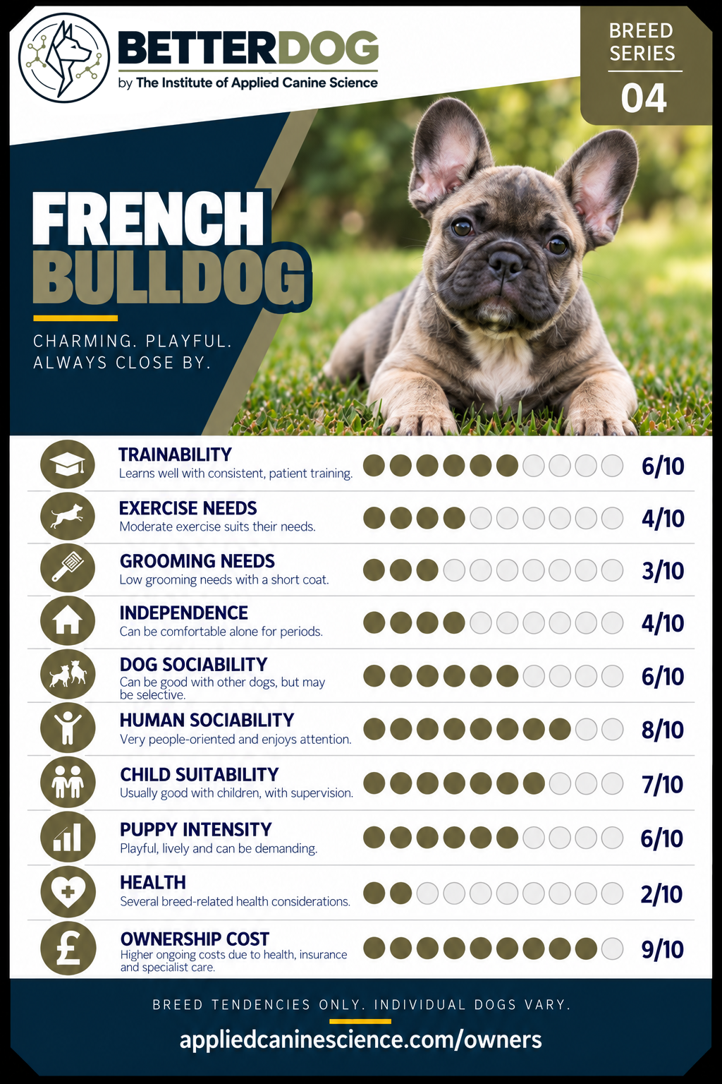 French Bulldog breed Top Trumps card